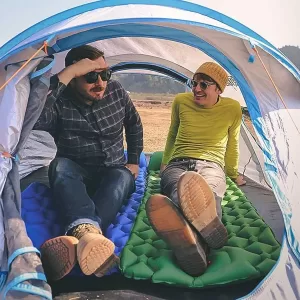 Saltea gonflabilă cu Pernă Ușoară, camping 190 x 60cm Verde Totokita