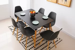 masa neagra blat mdf bucatarie mobilier casa