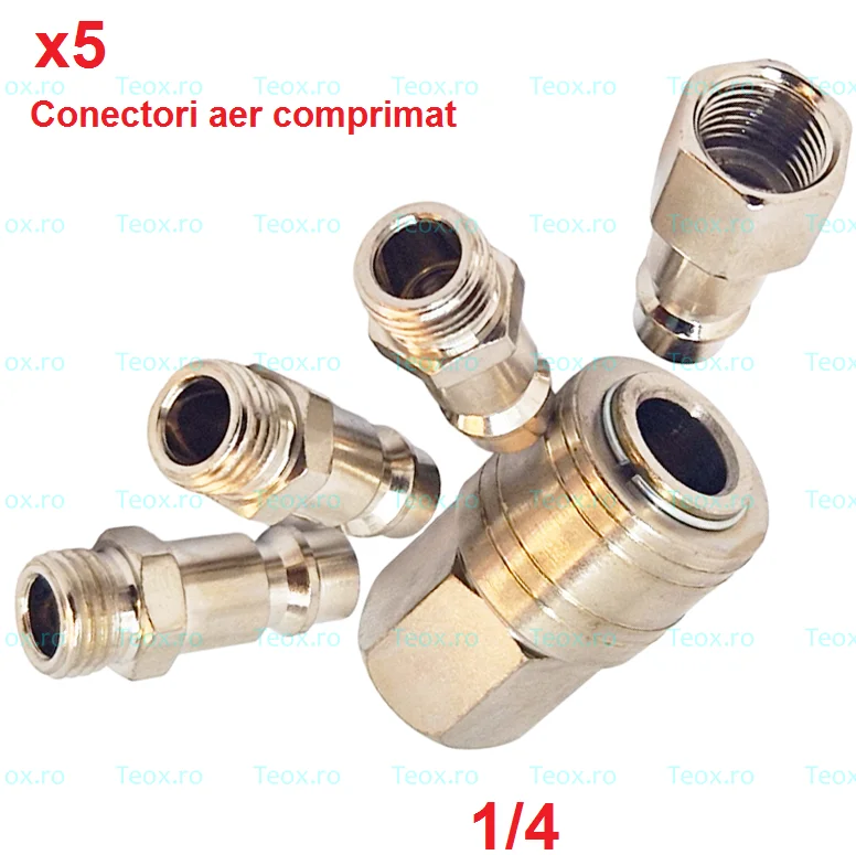 5-bucati-Conectori-Compresor-Furtun-de-Aer-Fitinguri-cu-Conectare-Rapida-2.webp Set de 5 bucati conectori pentru aer compresor, conectare rapida