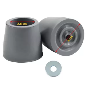 Amortizor Cauciuc Cadru de Mers 26 mm Pufăr cu Șaibă Metalică, Bază de Călcare 4 cm