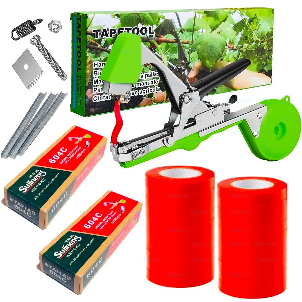 Aparat pentru legat via 20 role 20000 capse set Aparat pentru legat vita de vie 20 role 20000 capse set