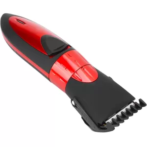 Aparat de tuns Teox, 2x pieptene ajustabil, 0.5- 30mm, 5 trepte, 75 min, Autoascutire, Negru/Rosu