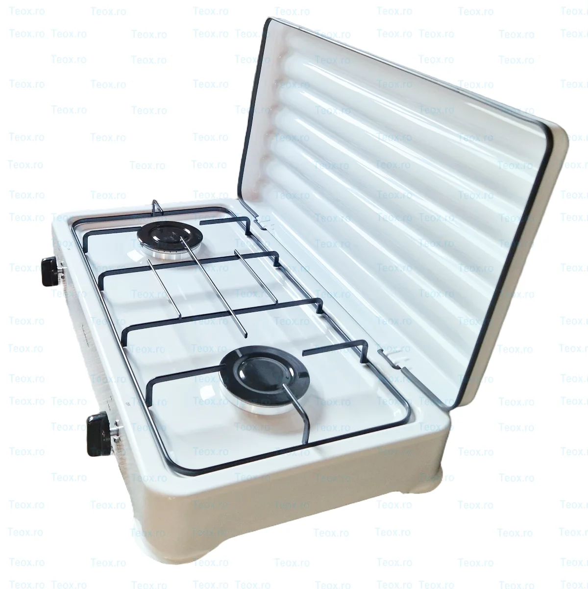 Aragaz-2-Ochiuri-ALB-Set-Ceas-Furtun-butelie-Gpl-Gaz-IEFTIN-Coliere-4.webp Aragaz 2 Ochiuri Alb, 3 kW, pentru butelie, Gpl, Gaz