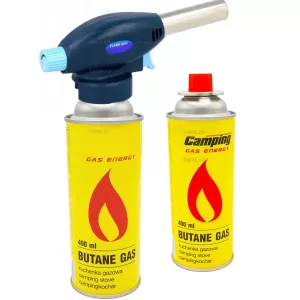 Arzător butelie cu aprindere piezo + butelie gaz 227 g