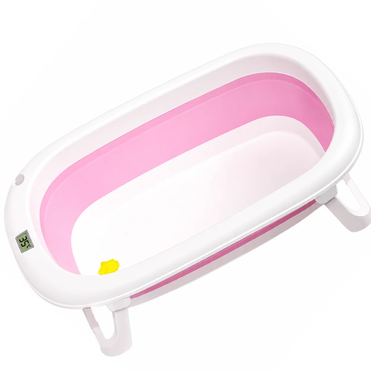 Cadita Baie Bebe Pliabila Suport si Termometru Queen model (4) Cadita Baie Bebe Pliabila Suport