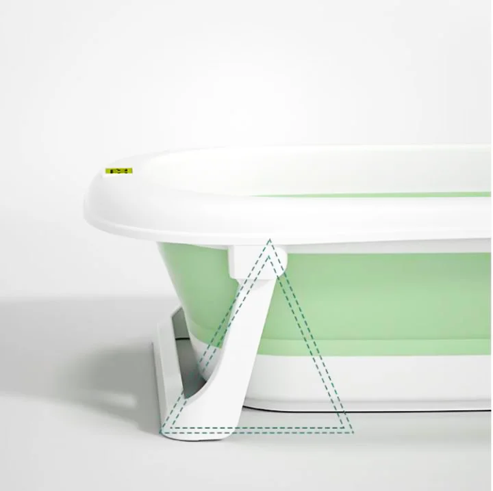 Cadita-baie-Bebe-Pliabila-Termometru-Salteluta-cu-Suport-Teox-verde-11.webp