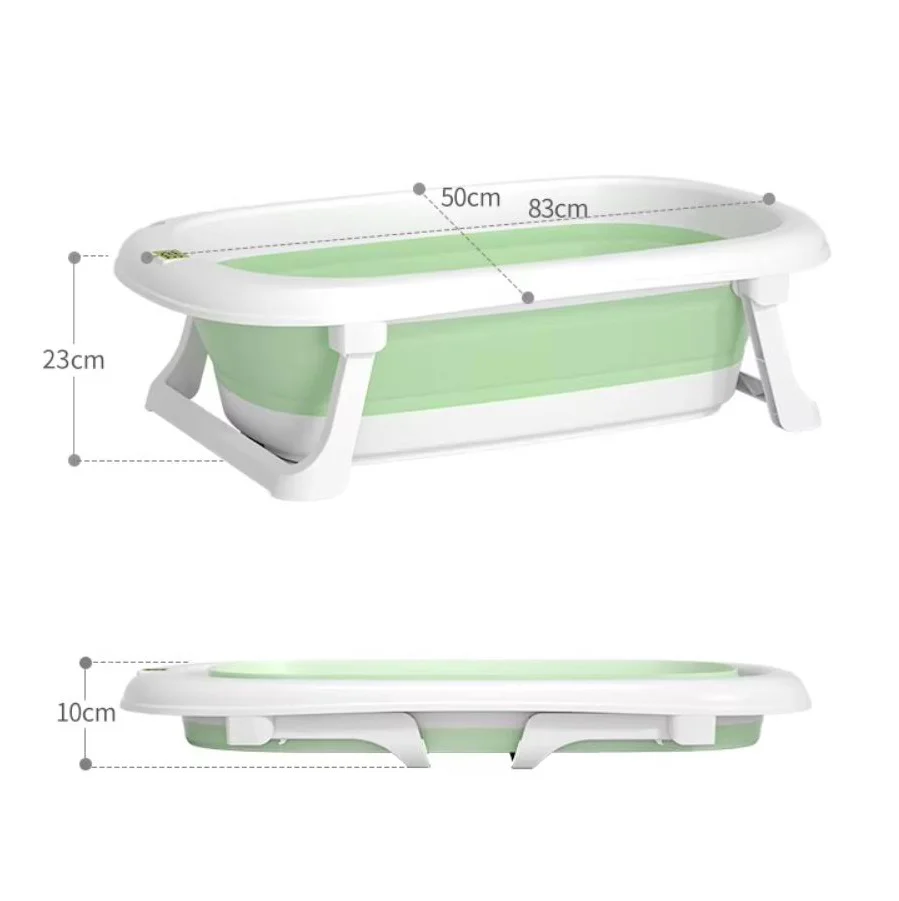 Cadita-baie-Bebe-Pliabila-Termometru-Salteluta-cu-Suport-Teox-verde-2.webp