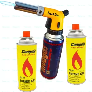 Cap arzator cu 2 butelii gaz 227g, portabil, sistem siguranta Profesional