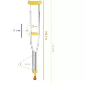 Carja Reglabila Aluminiu sprijin Subaxilar Marime S