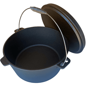 Ceaun fonta cu maner, gatire lenta, diametru 31 cm, tip cuptor olandez, 7.5 litri, Totokita®