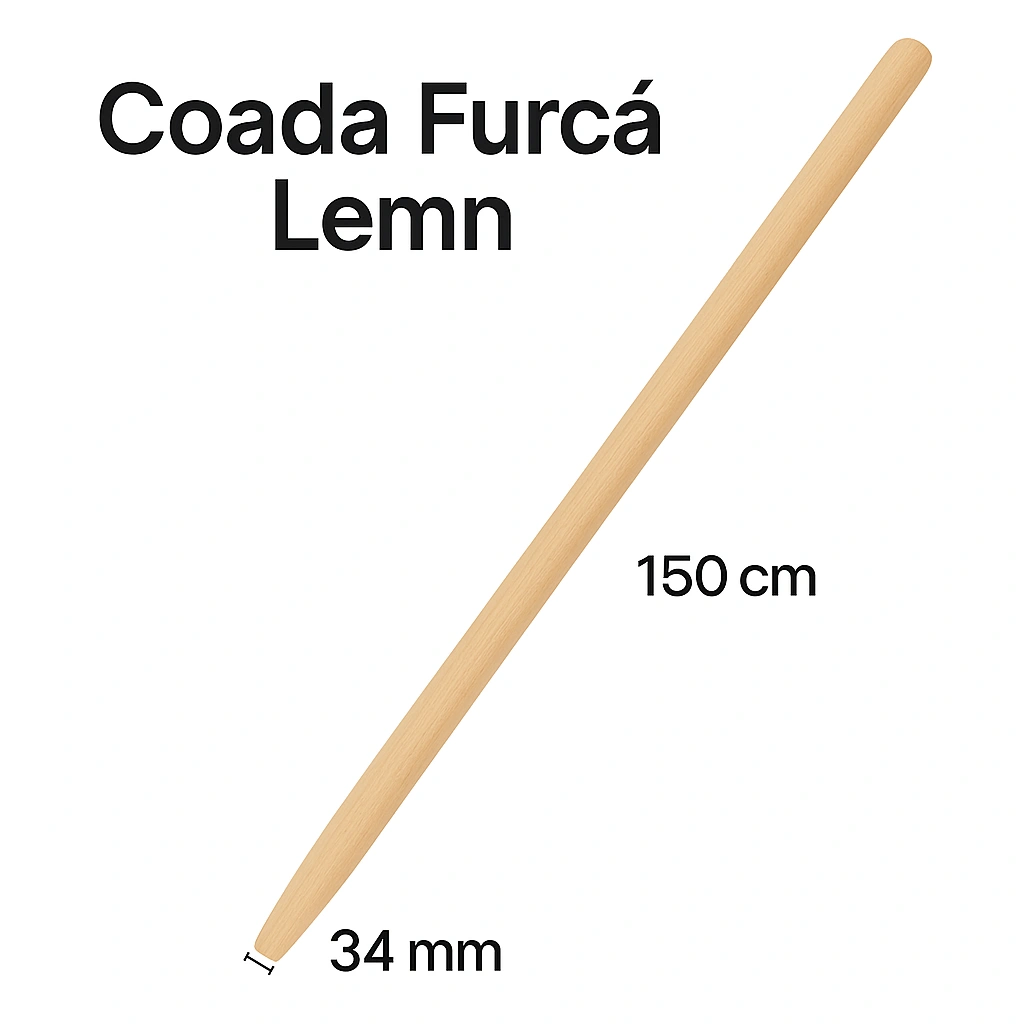 Coada Furca 150 cm, din Lemn, grosime 34 mm