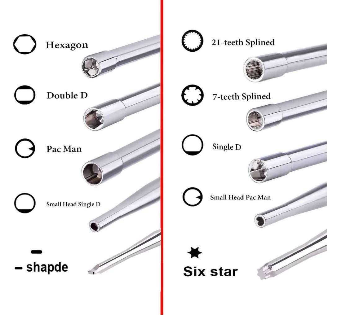 Chei reglaj carburator Set 10 bucati Motocoasa Drujba Tija Metal Maner Antiderapant 15cm Teox (3) Chei reglaj carburator Set 10