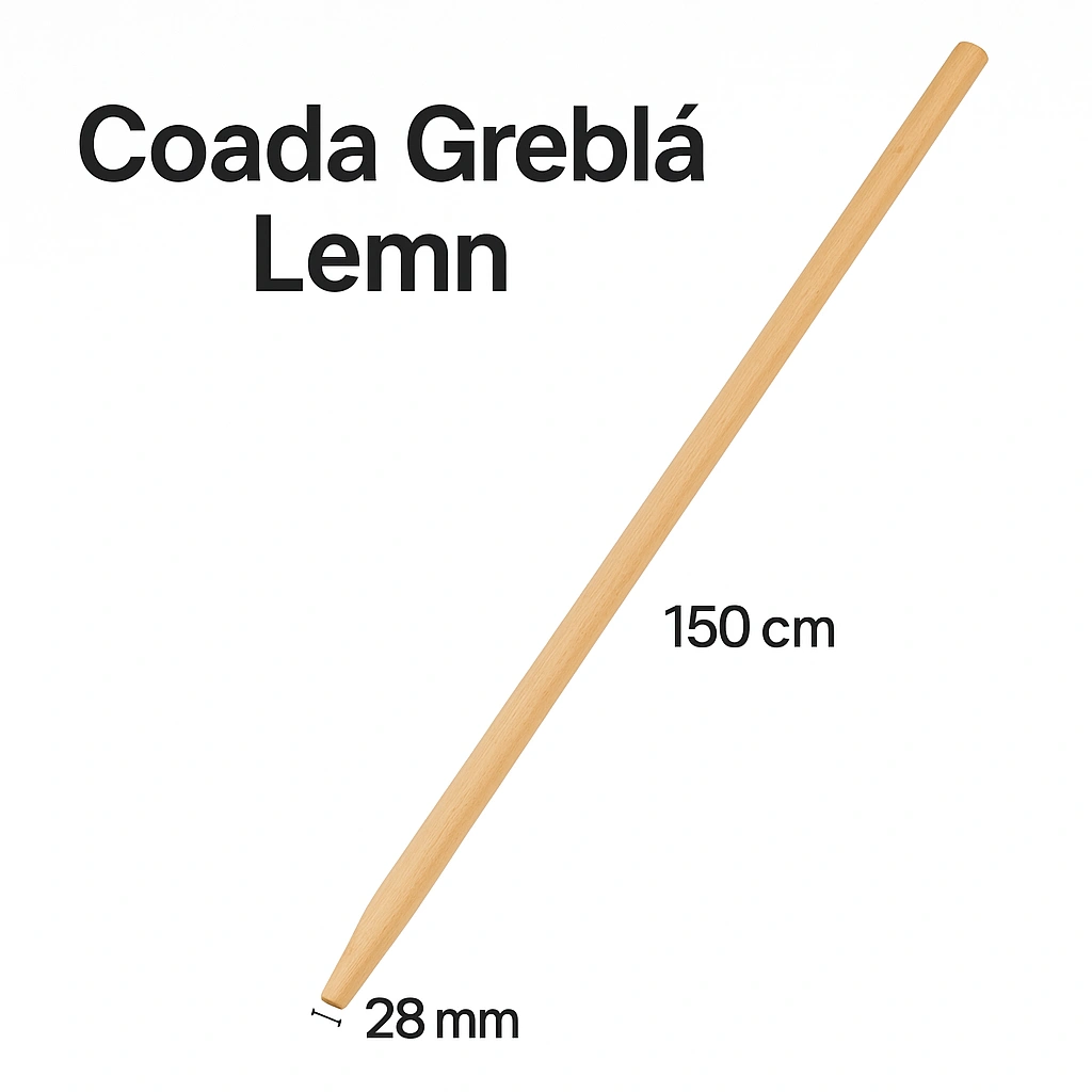 Coada Grebla 150 cm, din Lemn