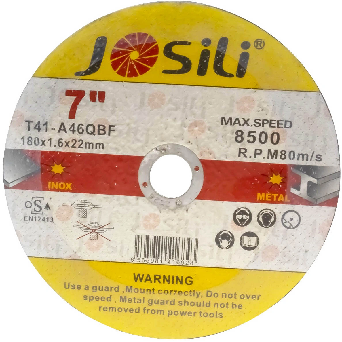 Disc Debitare Inox si Metal 180 × 1.6 mm, 8500 rpm