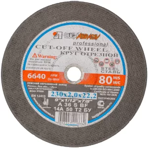Disc Debitare Metal Inox 230 × 2 mm, 6640 rpm