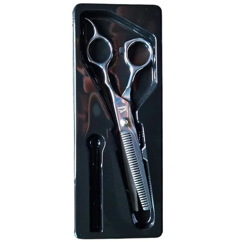 Foarfecă Filat Profesională din Oțel Inoxidabil 17 cm Instrument Texturare și Blenduire (2) Foarfecă Filat Profesională