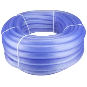 Furtun 1 1/4 Toli striat, transparent, lungime 20 m, Apa, Gradina