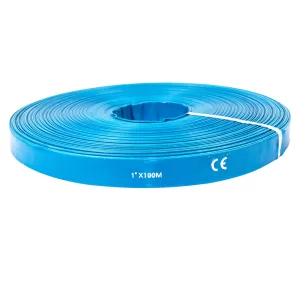 Furtun Pompieri 1 inch Apa Refulare Flat PVC 100 m, Albastru