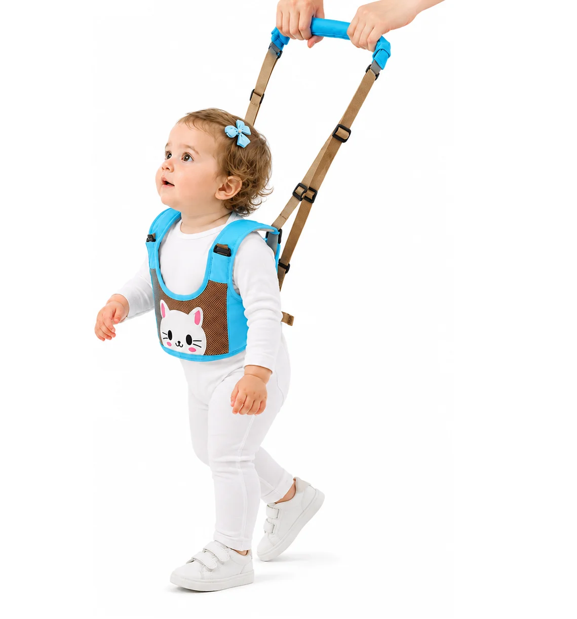 Ham premergator bebe albastru 2 in 1 din bumbac reglabil pentru baieti Teox (1) Ham premergator bebe albastru