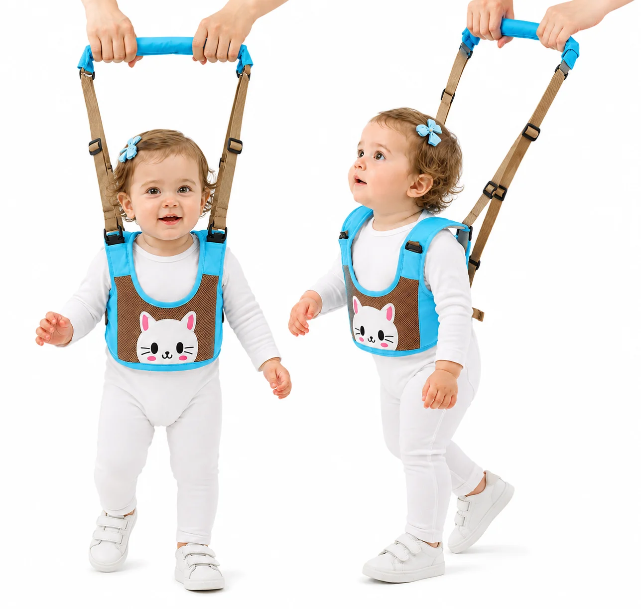 Ham premergator bebe albastru 2 in 1 din bumbac reglabil pentru baieti Teox (2) Ham premergator bebe albastru