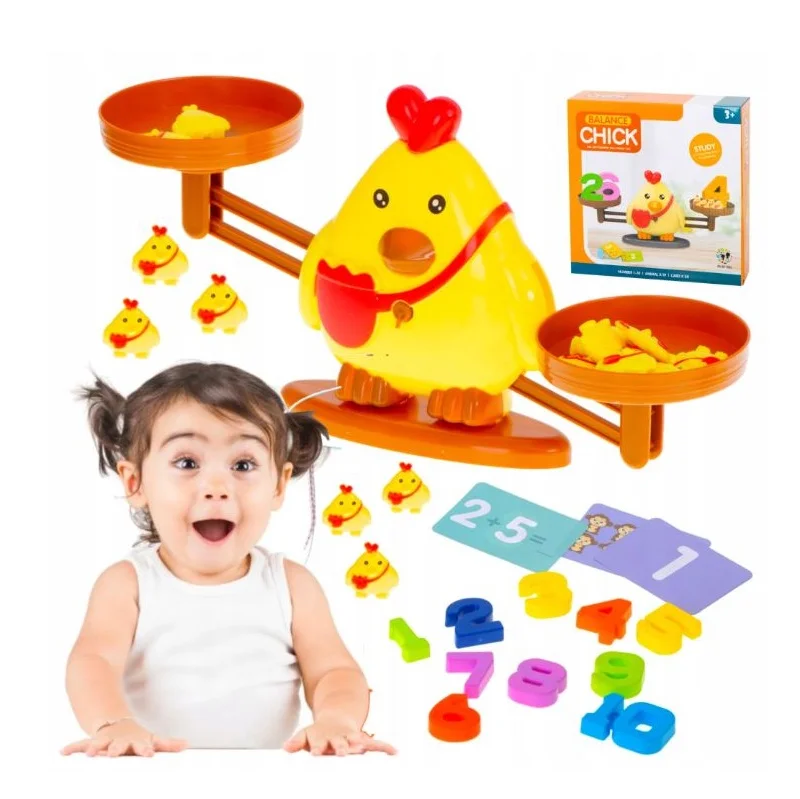 Jucărie Educativă Matematică Tip Balansier cu Puiuți Teox