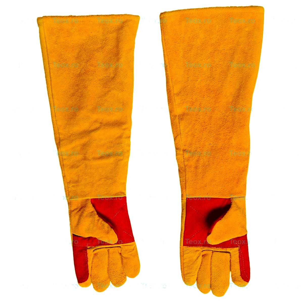 Manusi-sudura-palmari-sudor-galben-rosu-Teox-2-0-1 Manusi Sudor Lungi 50 cm XL