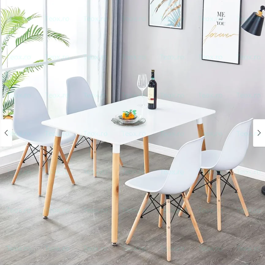 Masa-Bucatarie-Dining-dreptunghiulara120x80x75-cm-Picioare-Lemn-Alb-Teox-5.webp