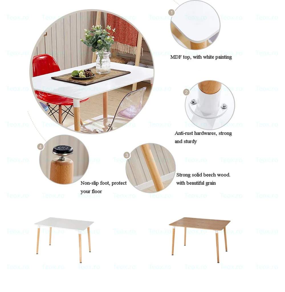 Masa-Bucatarie-Dining-dreptunghiulara120x80x75-cm-Picioare-Lemn-Alb-Teox-9.webp