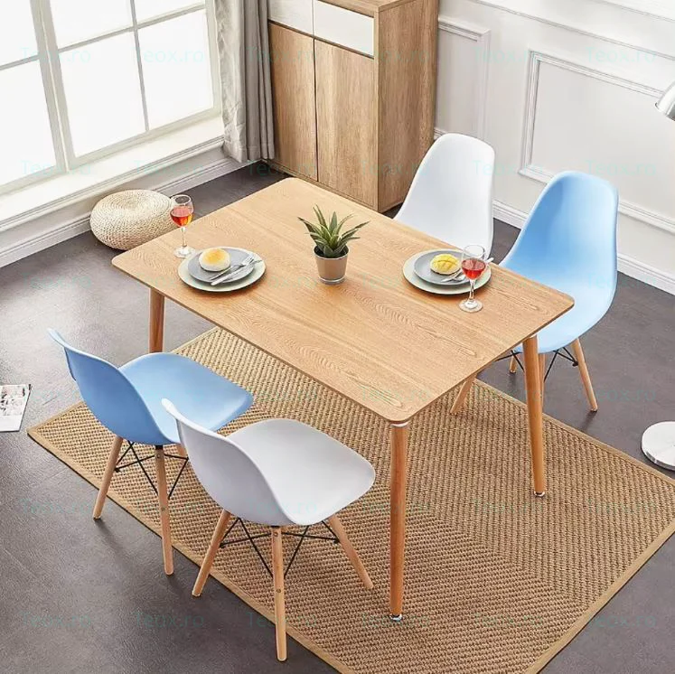 Masa-Bucatarie-Dining-dreptunghiulara120x80x75-cmmdf-Stejar-Picioare-LemnTeox-8.webp Masă Bucătărie Stejar cu Blat MDF și Picioare din Lemn