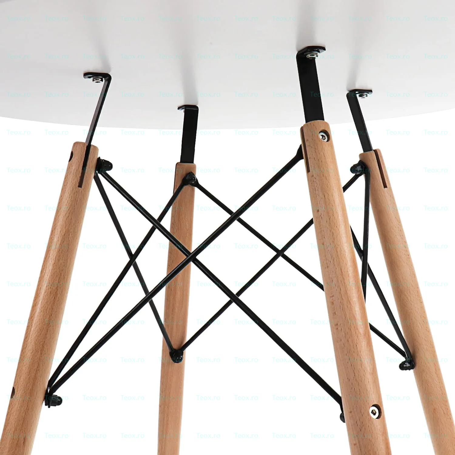 Masa-Rotunda-Terasa-Dining-80cm-Picioare-Lemn-Alb-Teox-7.webp Masa Bucatarie Rotunda Mica, Terasa, Cafea, Picioare Lemn, Alba, 80x72 cm