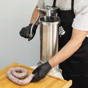 Masina de umplut carnati 5 Kg, 6x Palnii Incluse, Vertical din Inox