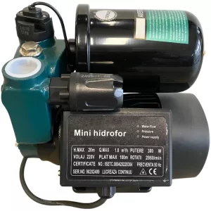 Mini Hidrofor 300 W 1800 l/h inaltime refulare 20m