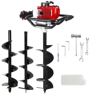 Motoburghiu de Pamant cu 3 burghie incluse + accesorii
