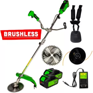 Motocoasa electrica trimmer 40V 2 acumulatori 4Ah maner simplu