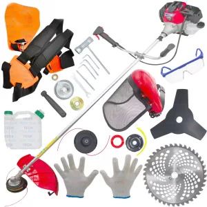 Motocoasa pe benzina 2 timpi 4kW, 9500 RPM cu accesorii incluse