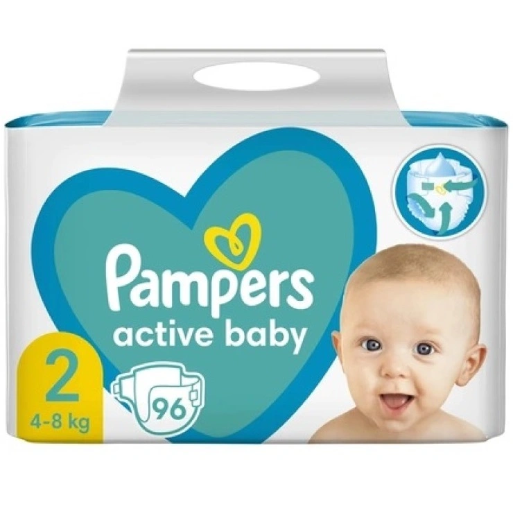 Pampers Active Baby nr.2, 96 bucati Scutece Pampers Nr 2 Bebe 4-8 kg, set 96 buc