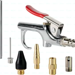 Pistol Umflat Suflat cu Aer Comprimat Set 7 Piese
