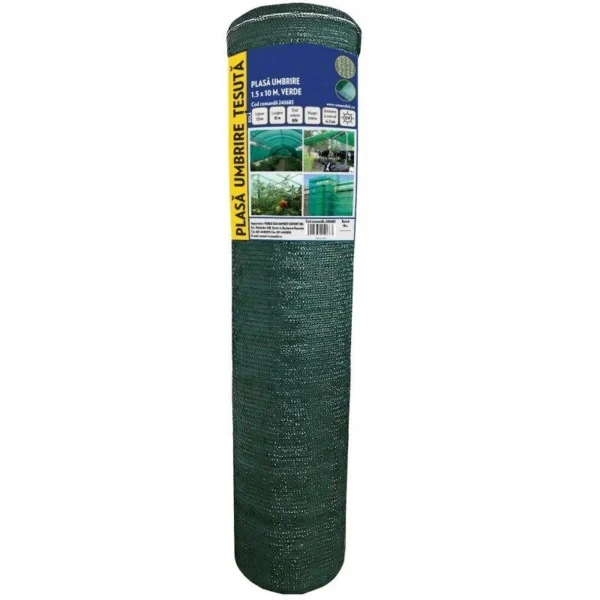 Plasa Umbrire Antivant 1.5x10m 120 g/mp, HDPE UV, Umbrire 90%