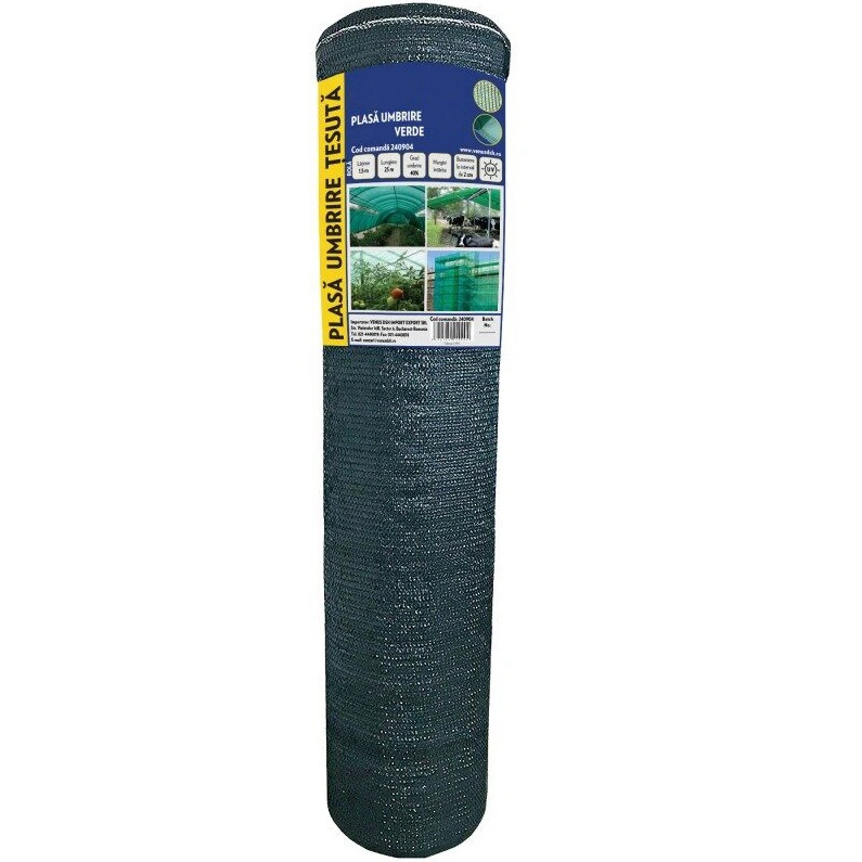 Plasa Umbrire Antivant 2x20m 120 g/mp, HDPE UV, Umbrire 90%