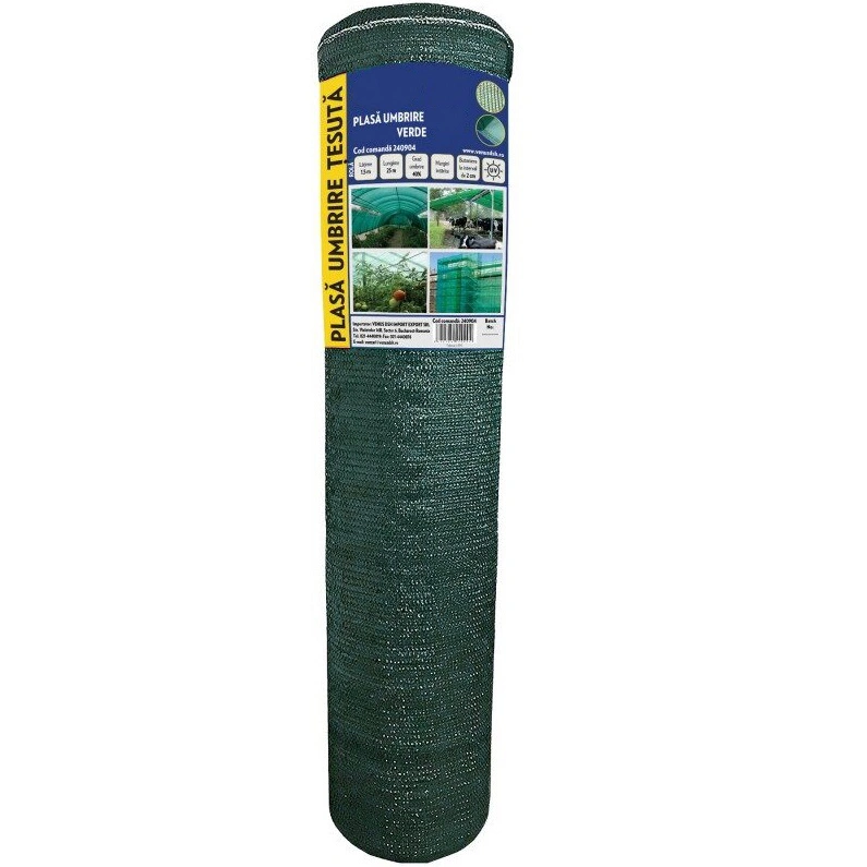 Plasa Umbrire Antivant 2x20m 80 g/mp, HDPE UV, Umbrire 80%