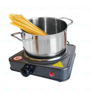 Plita electrica 1 ochi, Putere 1000W Negru
