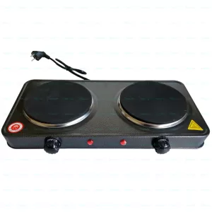 Plita electrica 2 ochiuri, Putere 2000 W, Negru