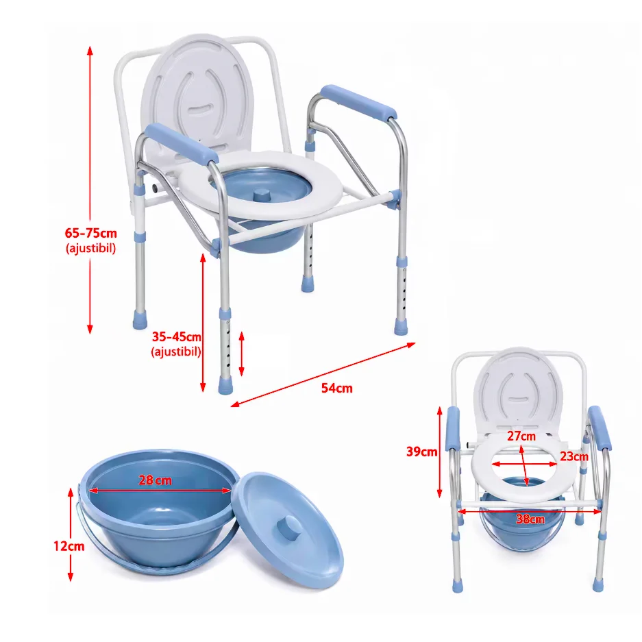 Scaun Wc reglabil inaltime 5 trepte Pliabil cu ventuze antialunecare teox (1) Scaun Wc reglabil inaltime 5 trepte PREMIUM
