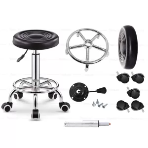 Scaun salon cu roti negru Teox