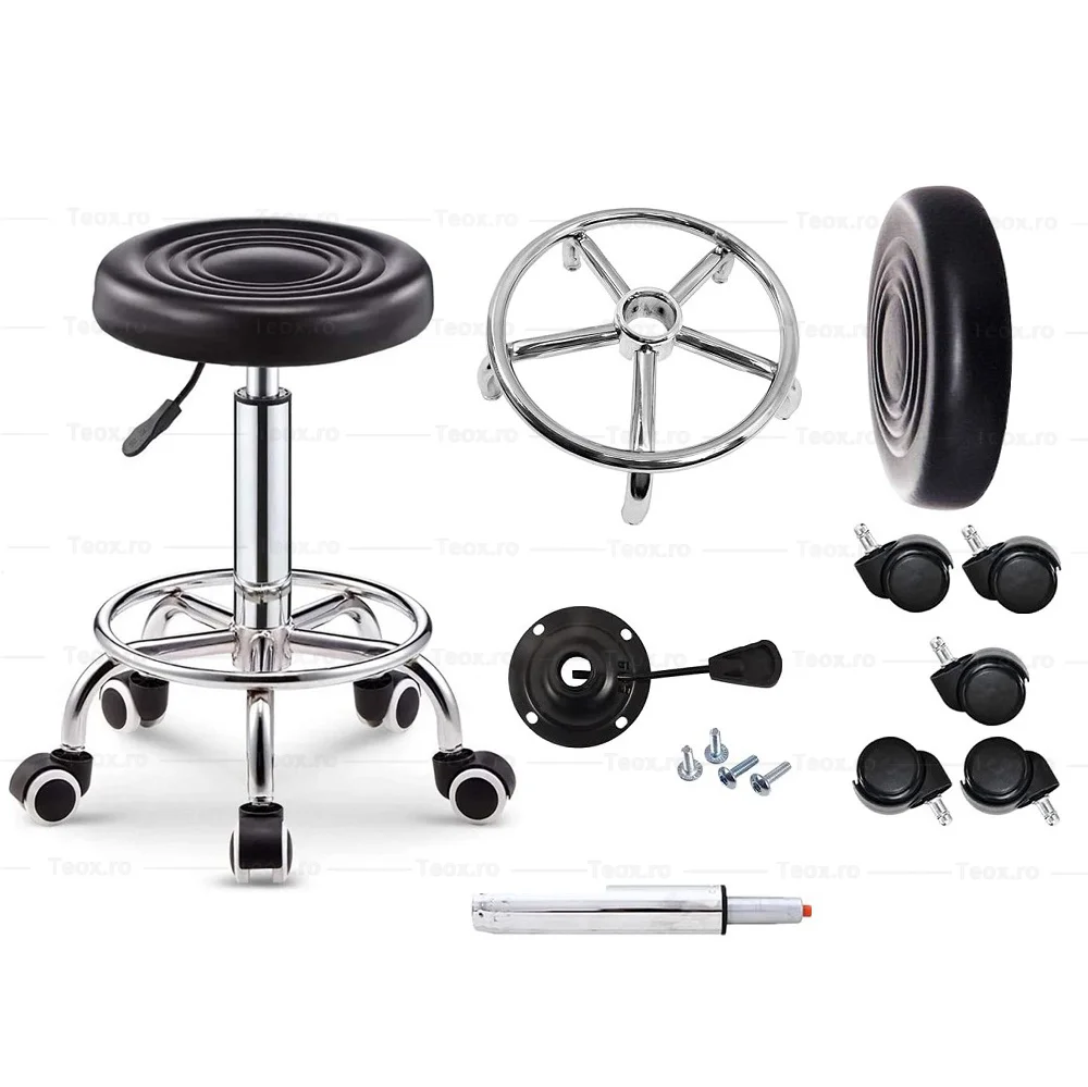 Scaun-de-salon-negru-cosmetica-coafor-frizerie-cabinet-taburet-hidraulic-pe-roti-negru-Teox-ro-6.webp Scaun salon cu roti negru Teox