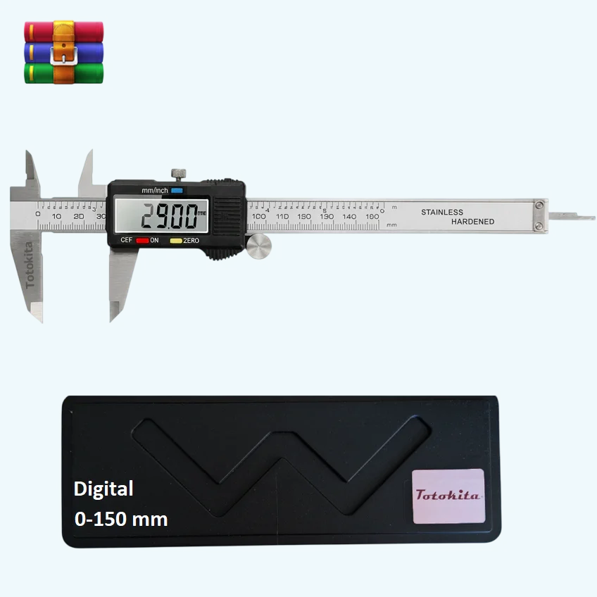 Subler Digital Electronic din Oțel Inoxidabil Interval 0 150 mm (2) Subler Digital Electronic din Oțel Inoxidabil cu vernier