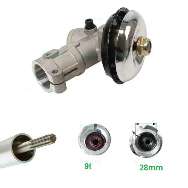 Teava-Motocoasa-Tija-Angrenaj-28mm-9-dinti-Completa-4-piese-4.webp angrenaj unghiular motocoasa 28mm 9 caneluri