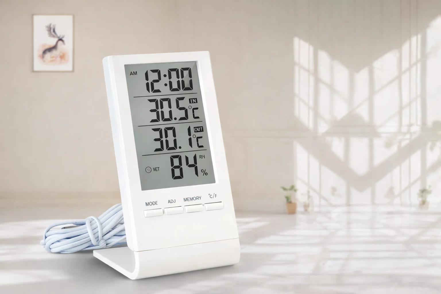 Termometru Digital Exterior Interior Totokita Statia Meteo cu Sonda si Alarma (2) Termometru Digital Exterior Interior