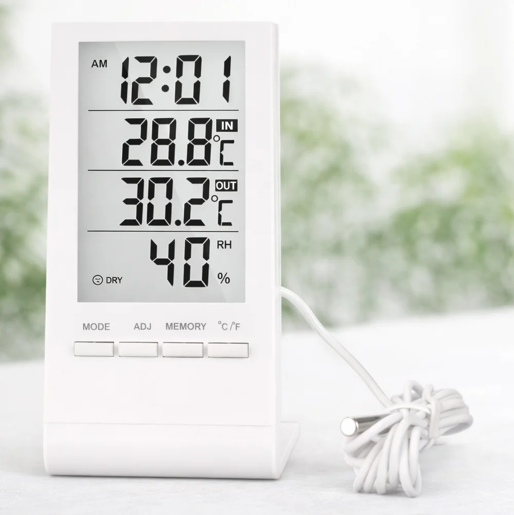 Termometru Digital Exterior Interior Totokita Statia Meteo cu Sonda si Alarma (4) Termometru Digital Exterior Interior