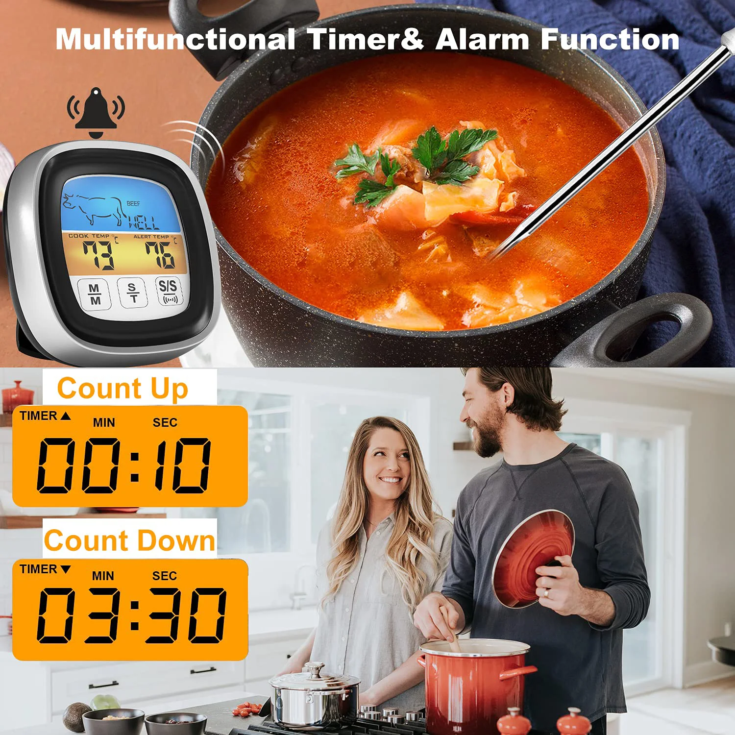 Termometru-Digital-de-Cuptor-Bucatarie-Mancare-sonda-Inox-functie-Timer-Alarma-Magnetic-Display-Touch-Screen-Totokita-2.webp Termometru Digital Cuptor mancare